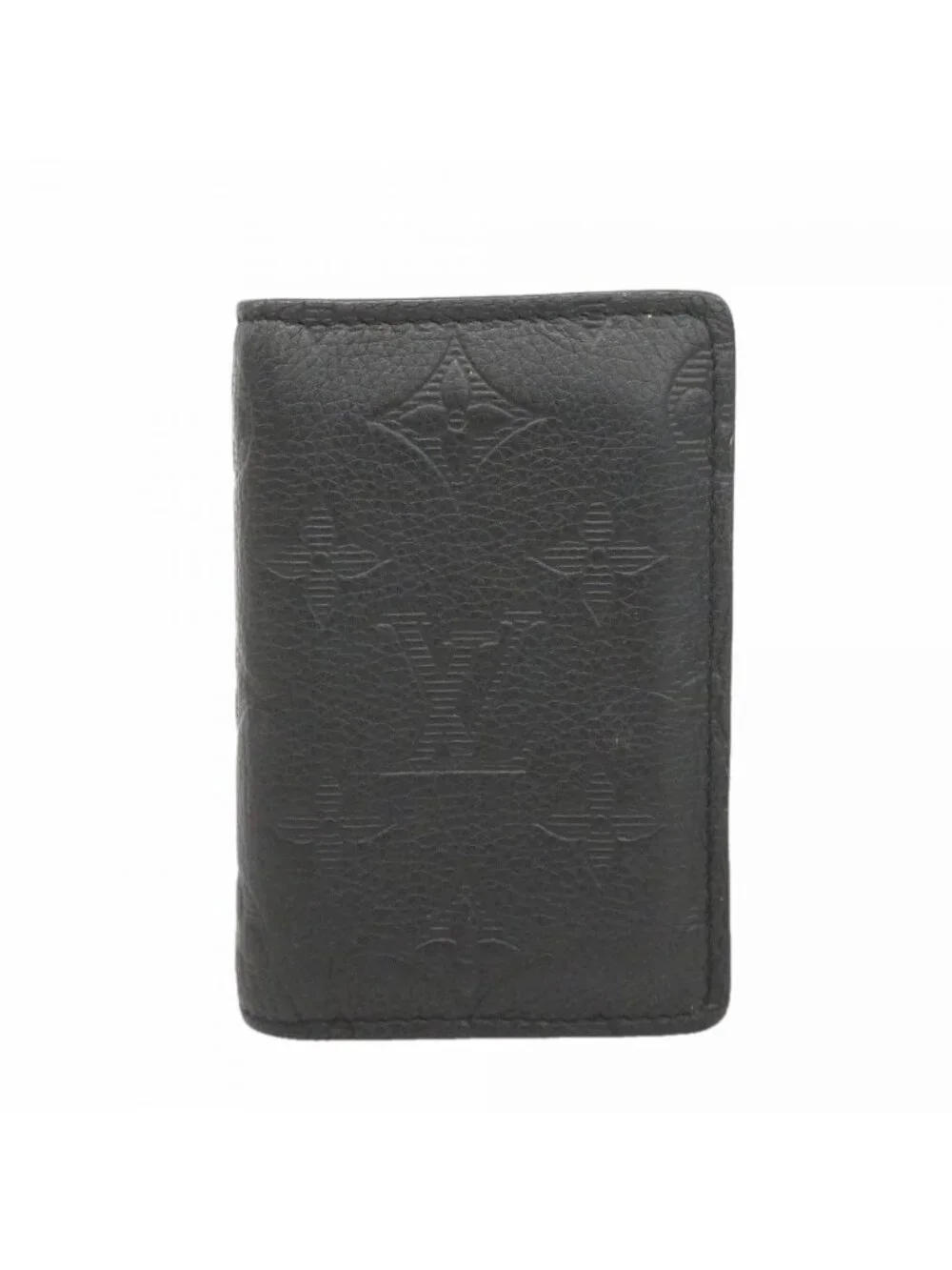 Louis Vuitton Card Case Monogram Shadow Organizer de Poche Black